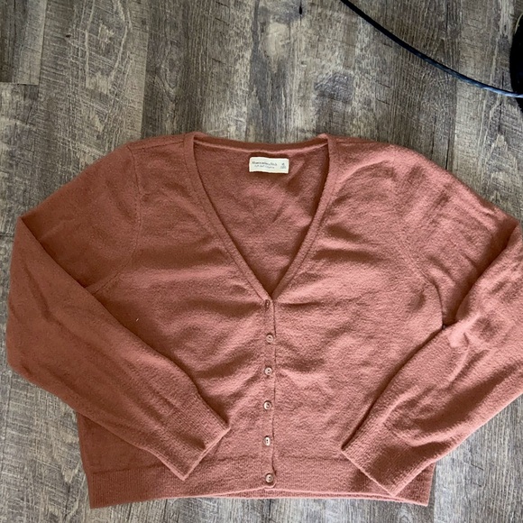 Abercrombie and Fitch Soft A&F Collection Cardigan in Burnt Orange - Picture 1 of 5
